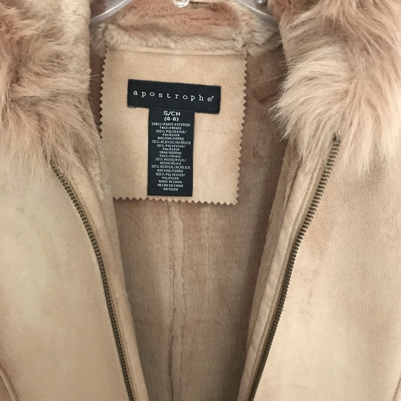 Apostrophe Women’s coat size small/4-6 tan - Picture 2 of 8